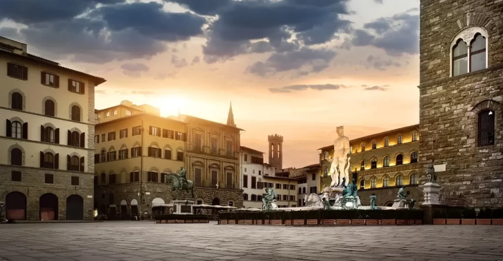 Sunrise at Square of Florence cidadania italiana