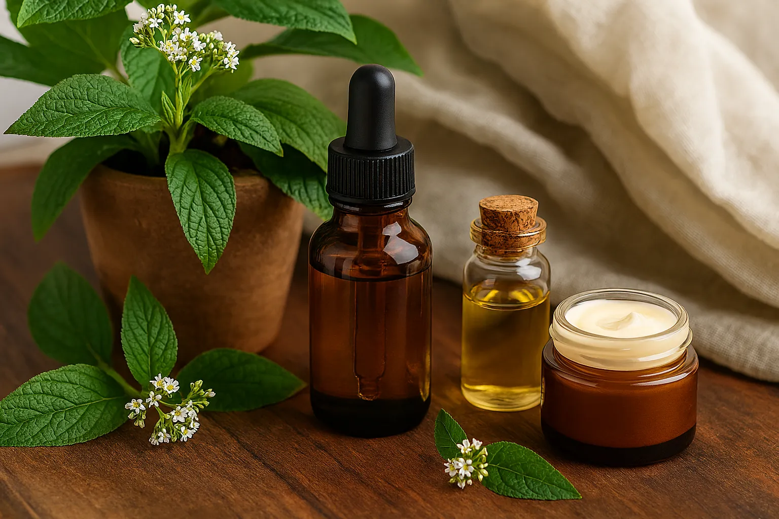 Erva baleeira é anti inflamatória e alivia dores.